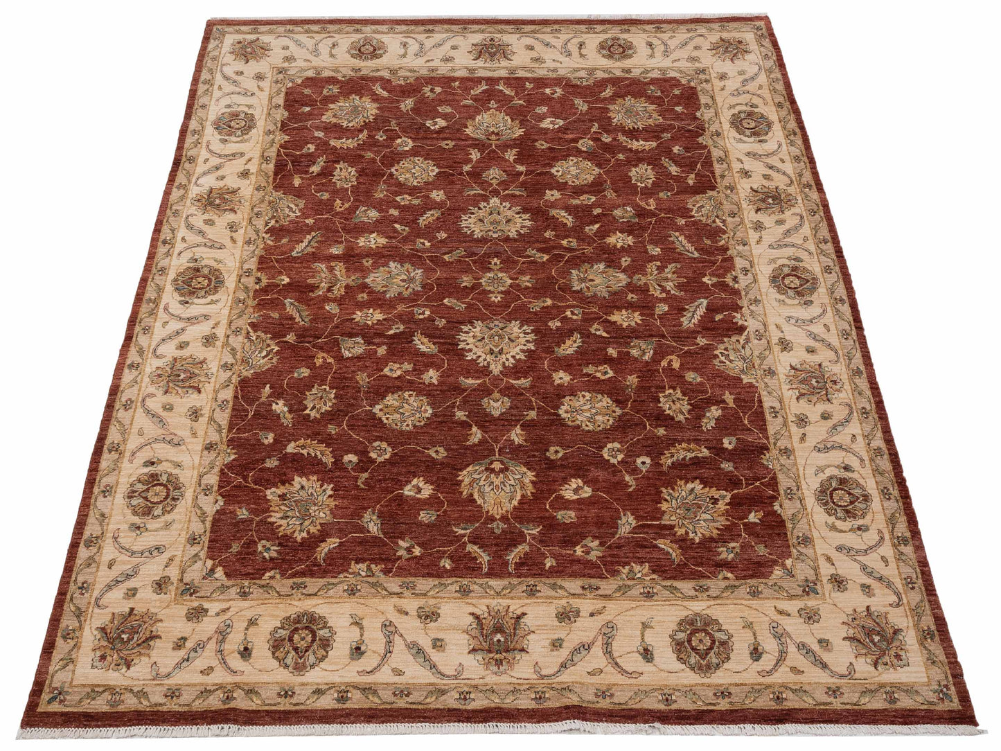 Rajpur Ghazani 148315 Rust Ivory Transitional Hand Knotted Rug