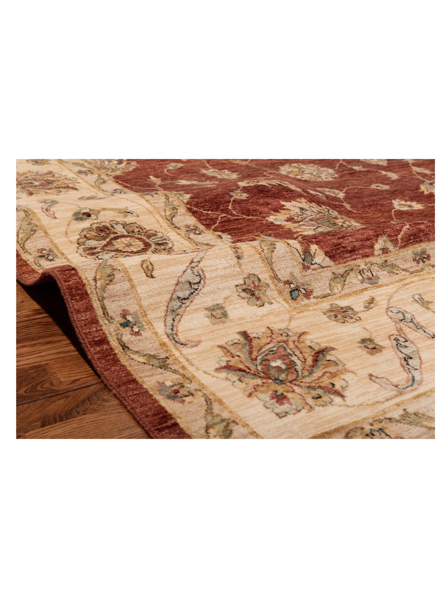 Rajpur Ghazani 148315 Rust Ivory Transitional Hand Knotted Rug