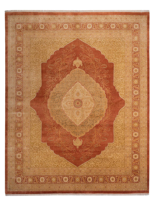 Rajpur Haji Jalili 148542 Rust Transitional Hand Knotted Rug