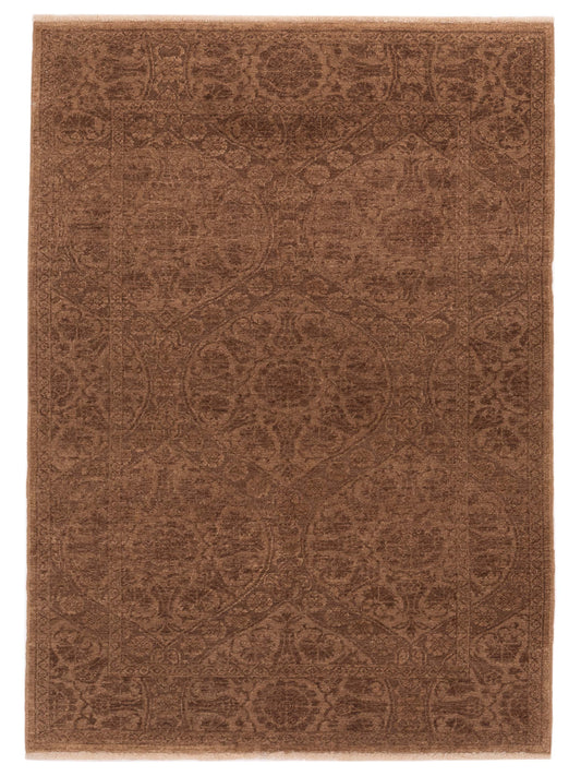 Pasha Defne Lotus Light Brown Transitional Hand Knotted Rug