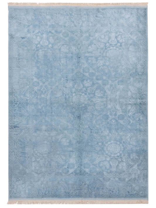 Pasha Color Bouquet 148667 Blue Transitional Hand Knotted Rug