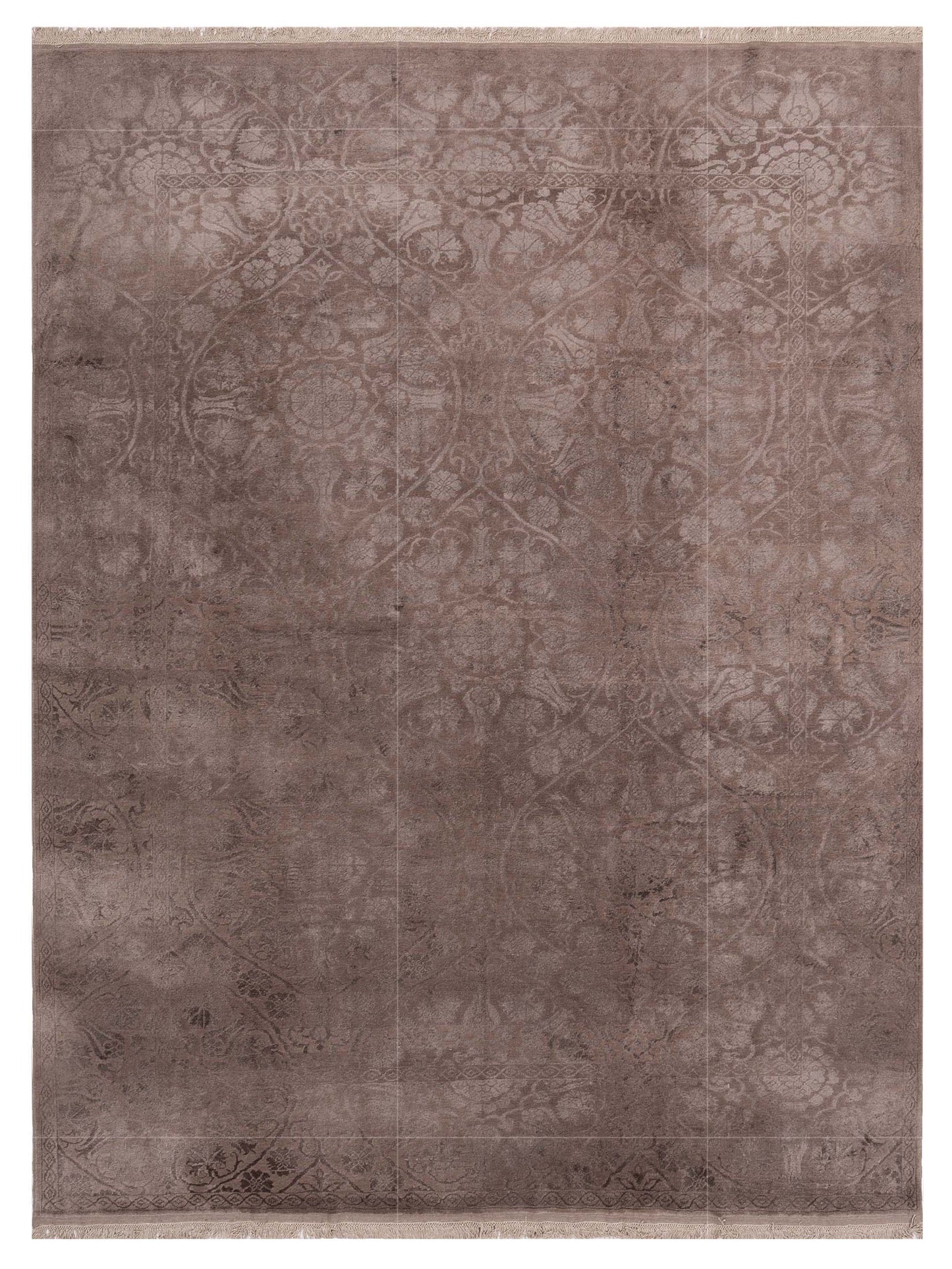 Pasha Defne Allium Brown Transitional Hand Knotted Rug