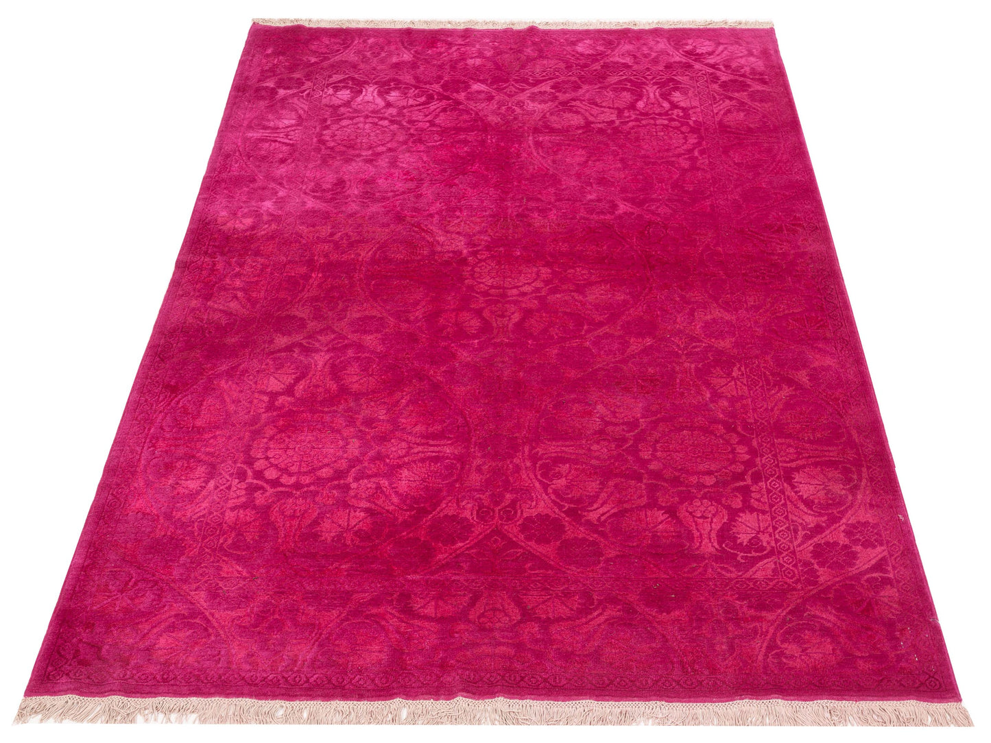 Pasha Color Bouquet 148671 Pink Pink Transitional Hand Knotted Rug