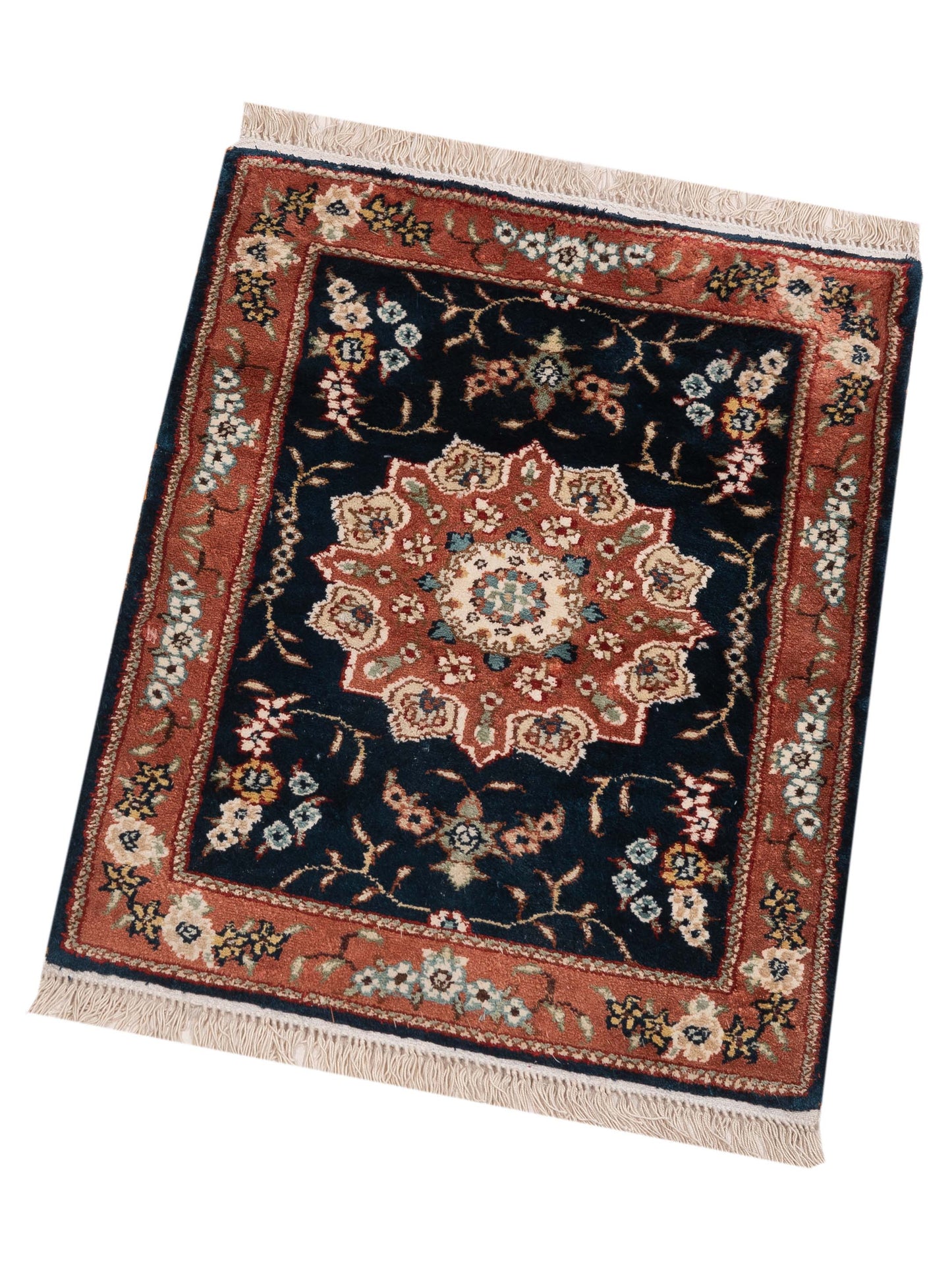 Siena Dazzle 148678 Blue Copper Transitional Hand Knotted Rug