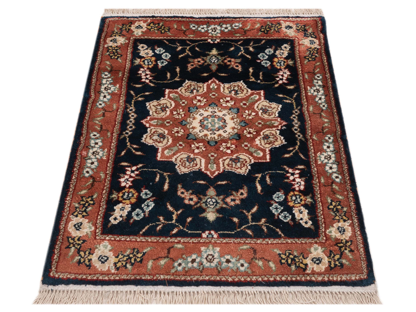 Siena Dazzle 148678 Blue Copper Transitional Hand Knotted Rug