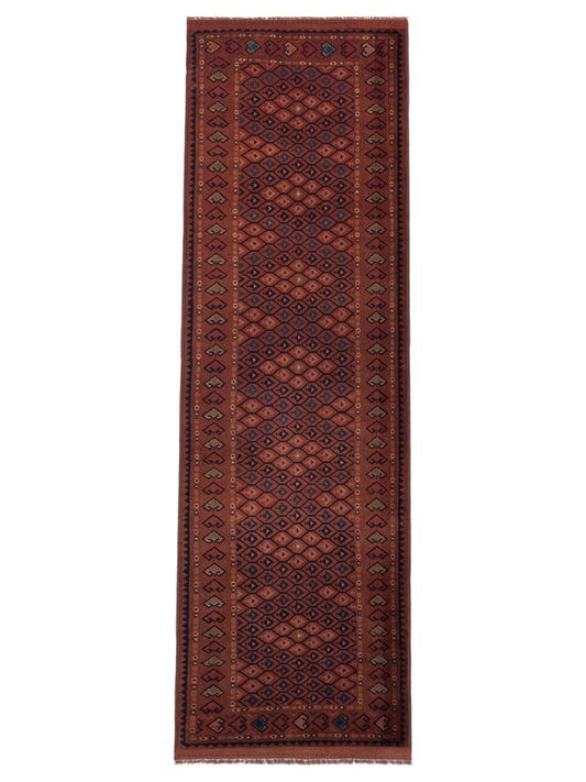 Nomad Afghan Belcik 148709 Red Tribal Hand Knotted Rug