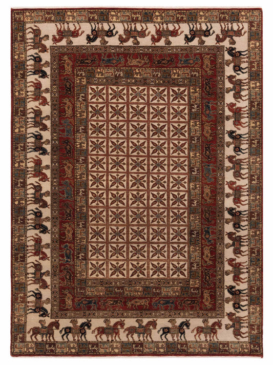 Nomad Akcha 148711 Rust Transitional Hand Knotted Rug