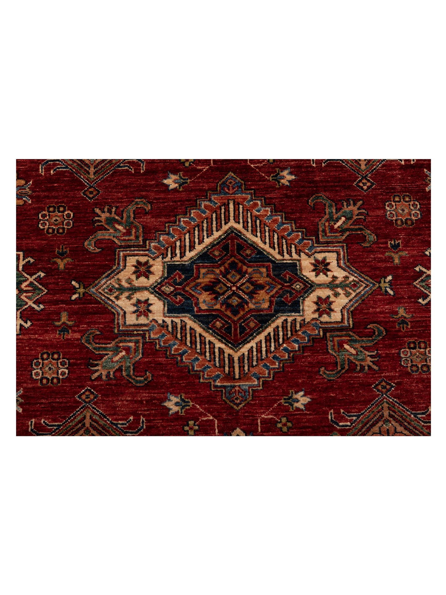 Nomad Kars 148734 Red Ivory Tribal Hand Knotted Rug