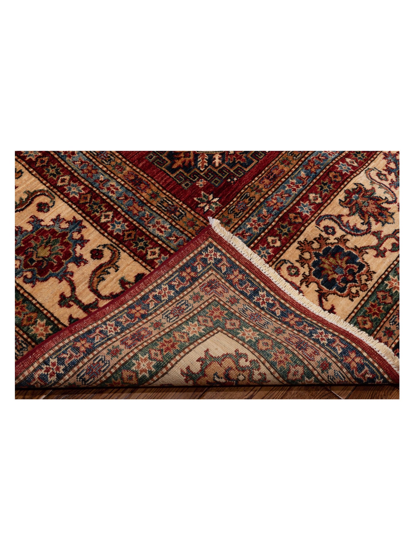 Nomad Kars 148734 Red Ivory Tribal Hand Knotted Rug