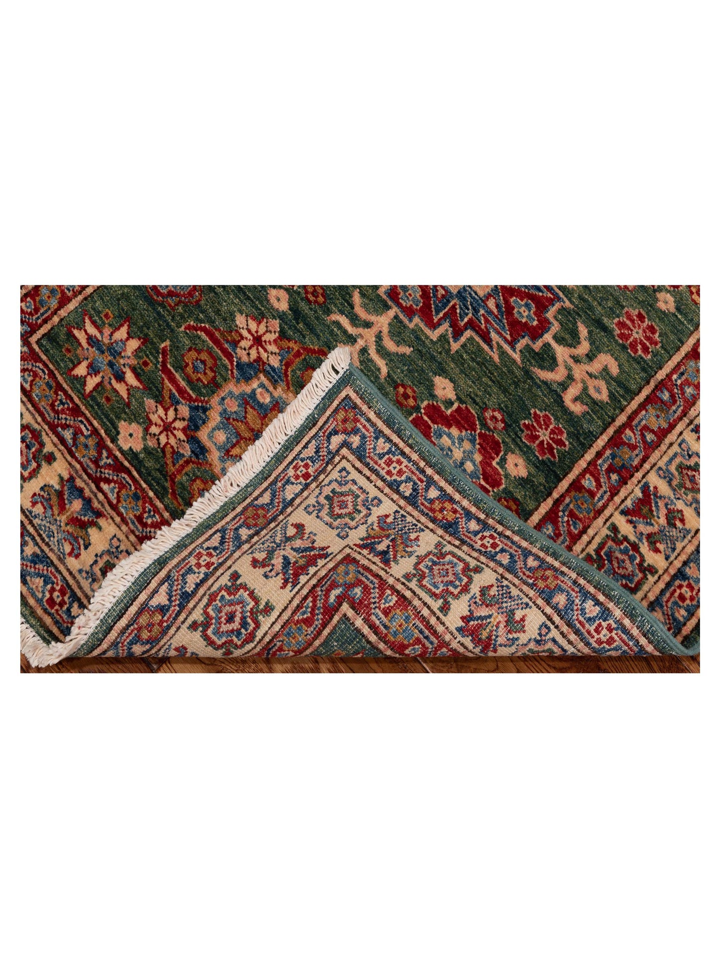 Nomad Kars 148745 Green Ivory Tribal Hand Knotted Rug - 3x4