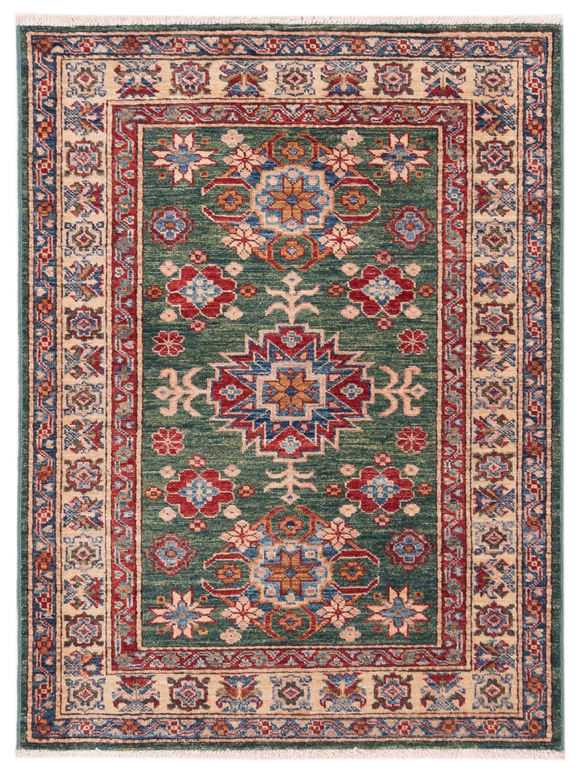 Nomad Kars 148745 Green Tribal Hand Knotted Rug