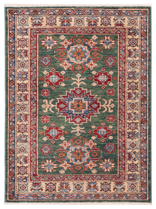 Nomad Kars 148745 Green Tribal Hand Knotted Rug