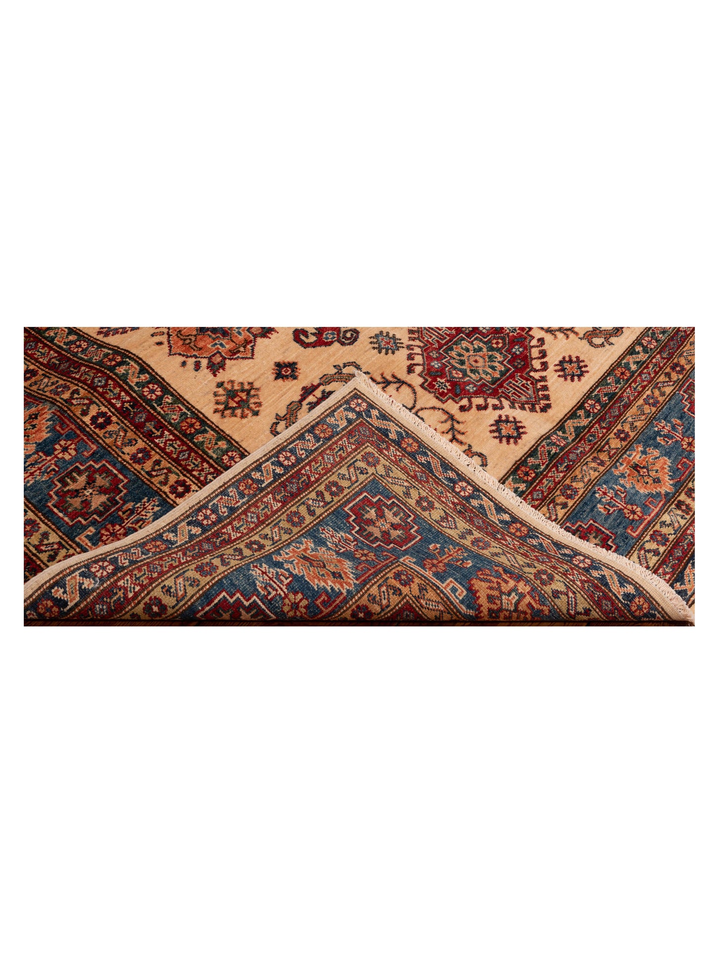 Nomad Kars 148933 Ivory Navy Tribal Hand Knotted Rug