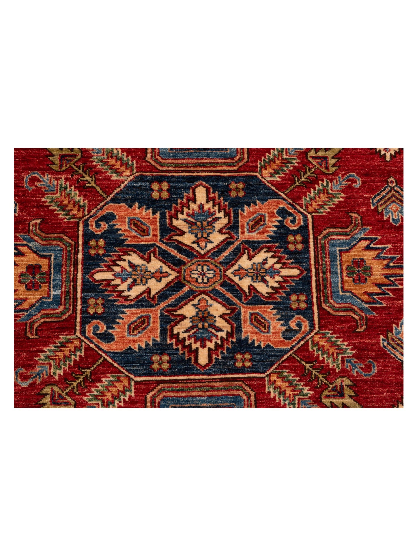 Nomad Kars 148972 Red Ivory Tribal Hand Knotted Rug