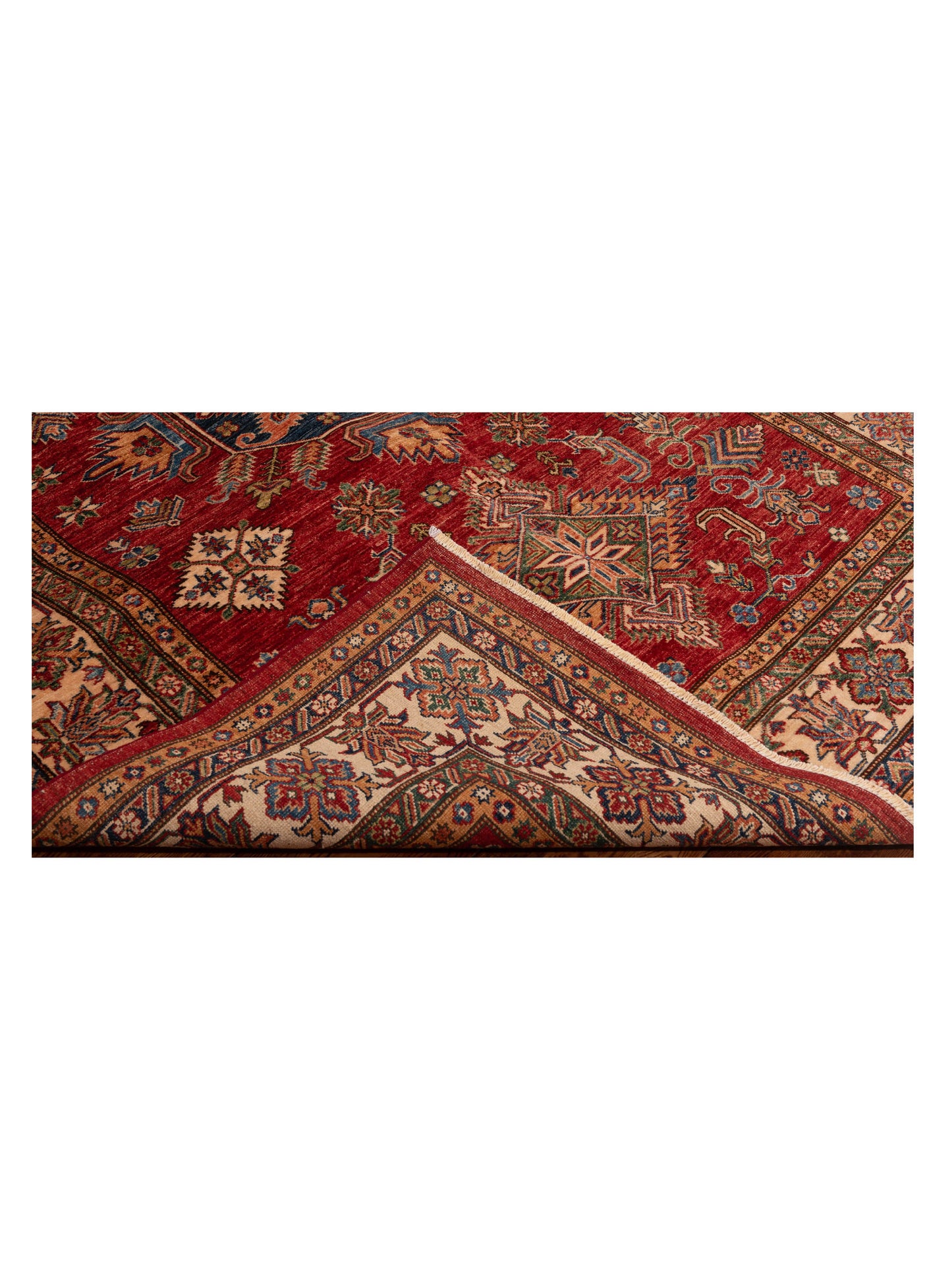 Nomad Kars 148972 Red Ivory Tribal Hand Knotted Rug