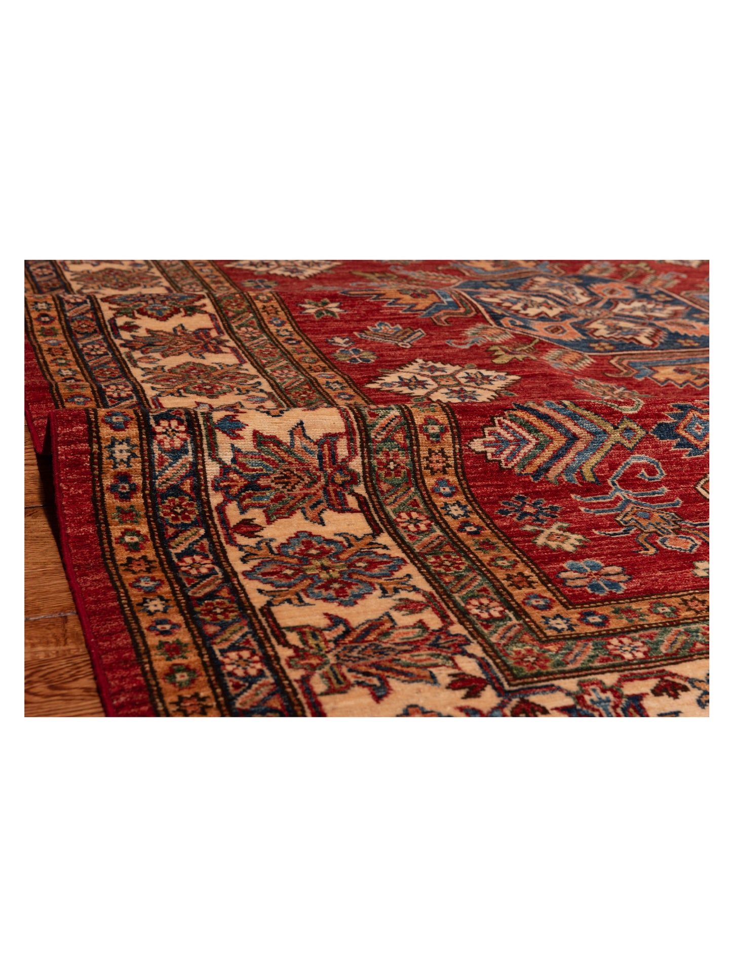 Nomad Kars 148972 Red Ivory Tribal Hand Knotted Rug