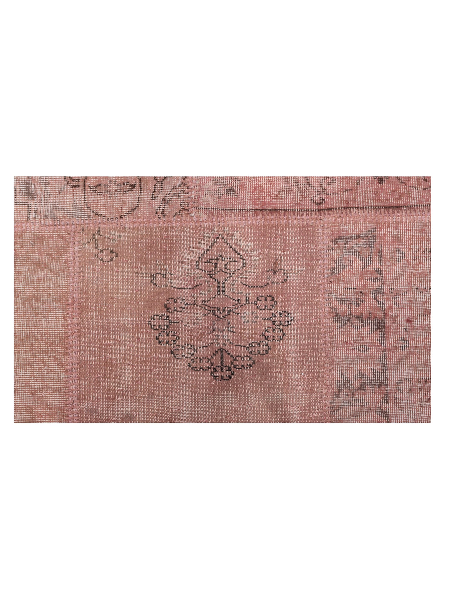 Pasha Turkish Vestige Patchwork 149173 Pink  Contemporary Hand Knotted Rug