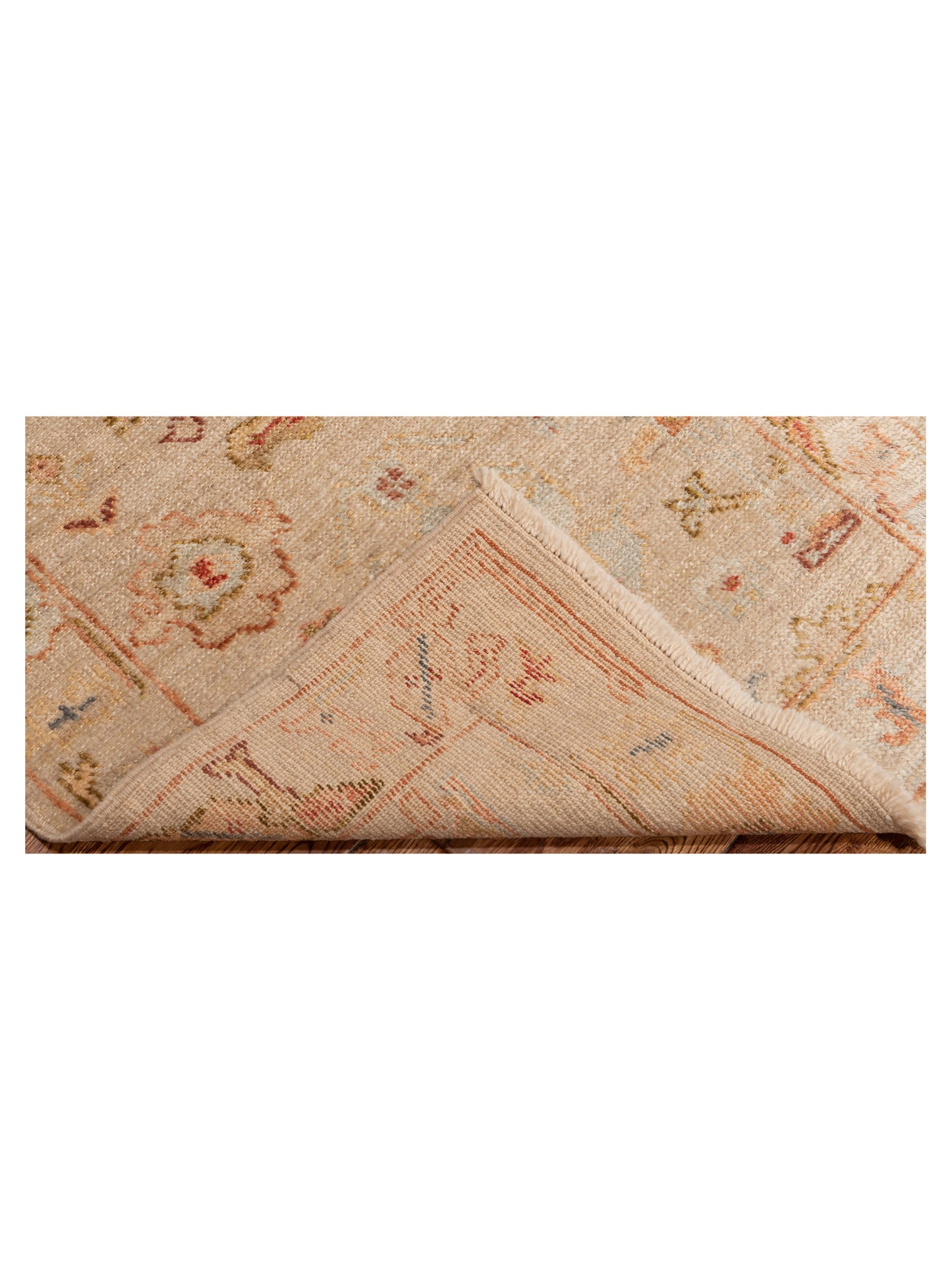 Authentic Angora Oushak Seyyal Beige Beige Traditional Hand Knotted Rug