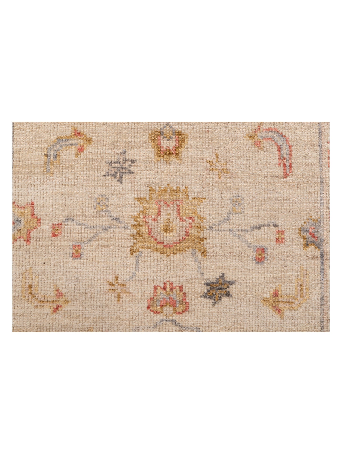 Authentic Angora Oushak Bade Ivory Ivory Traditional Hand Knotted Rug