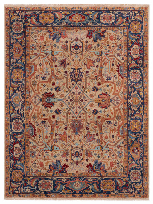 Pasha Antique Loom Fine 149461 Ivory Traditional Hand Knotted Rug