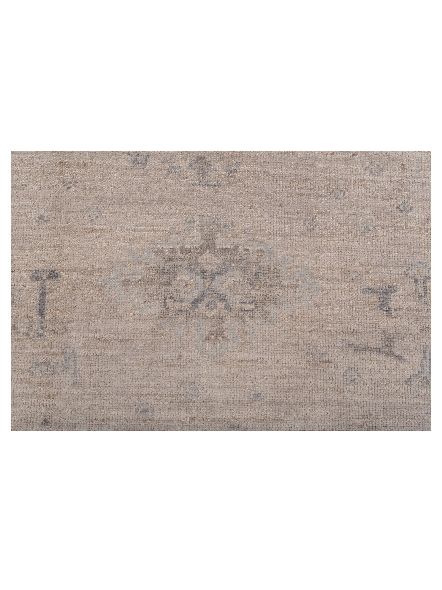 Authentic Angora Oushak Leyla Ivory Gray Traditional Hand Knotted Rug