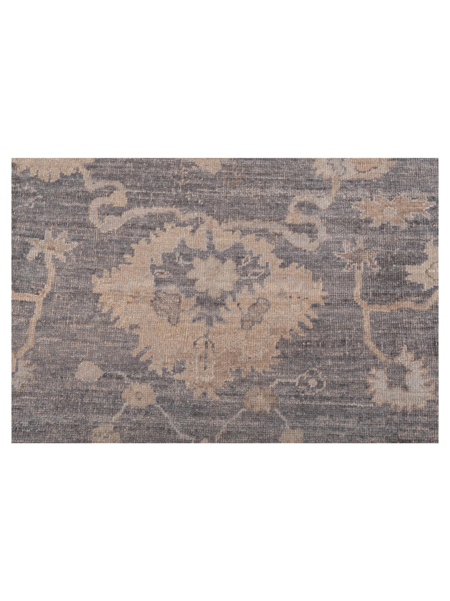 Authentic Angora Oushak Hande Gray Gray Traditional Hand Knotted Rug