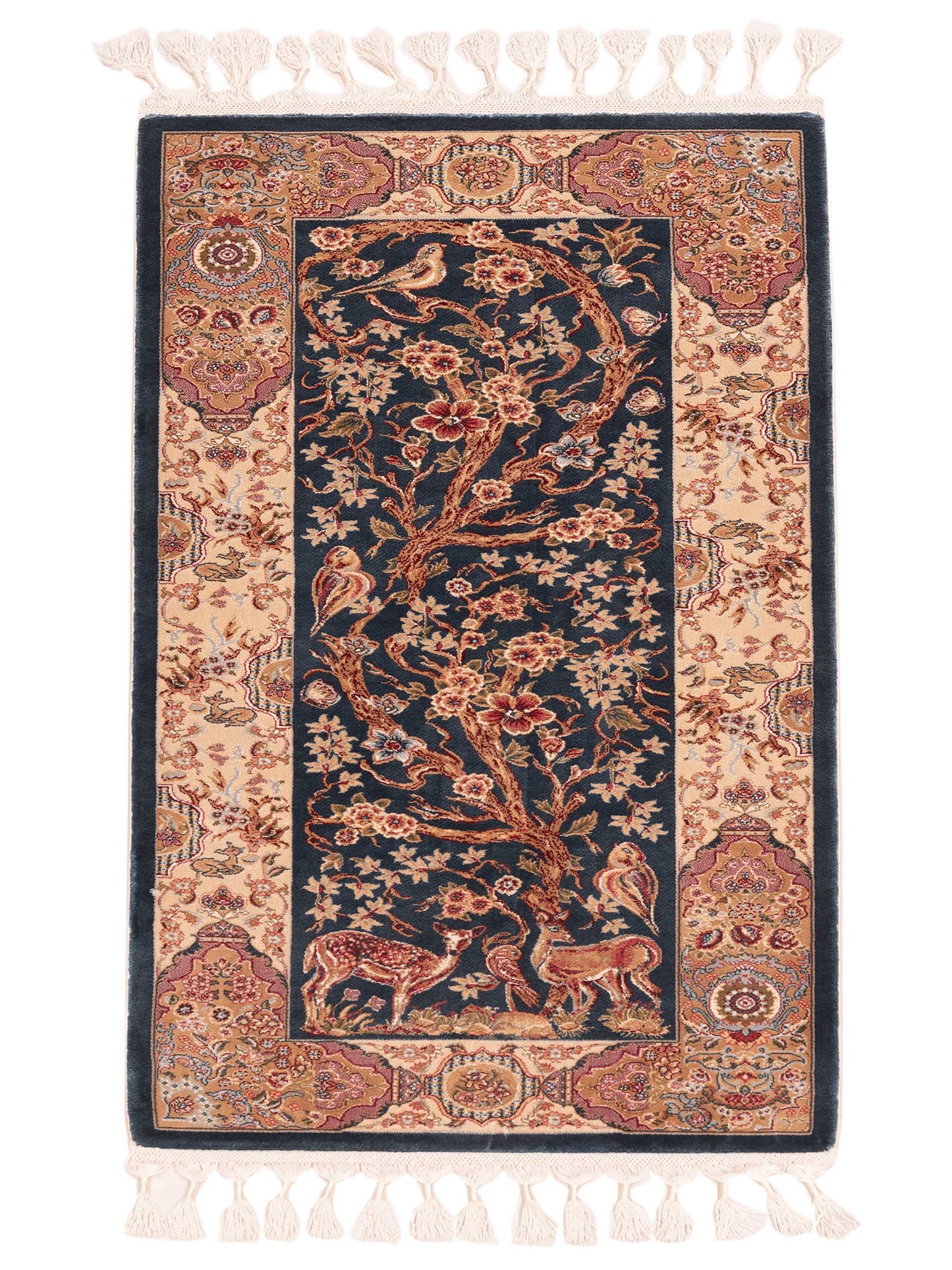 Bergamo Antalya 150047 Blue Ivory Traditional Machine Made Rug