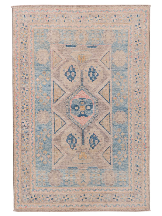 Pasha Authentic Oushak Burhan Brown Traditional Hand Knotted Rug