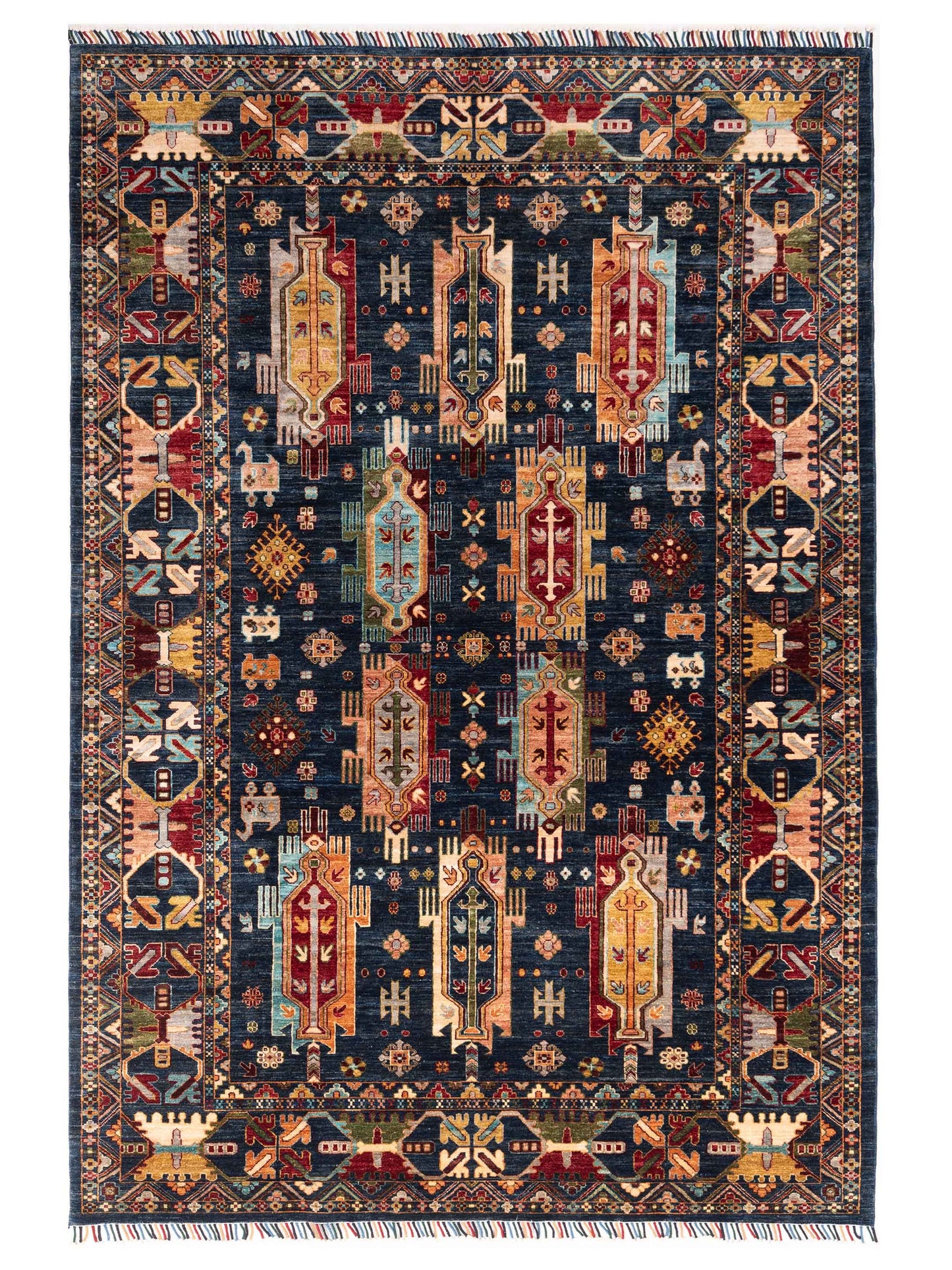 Nomad Horosan 151309 Blue Tribal Hand Knotted Rug