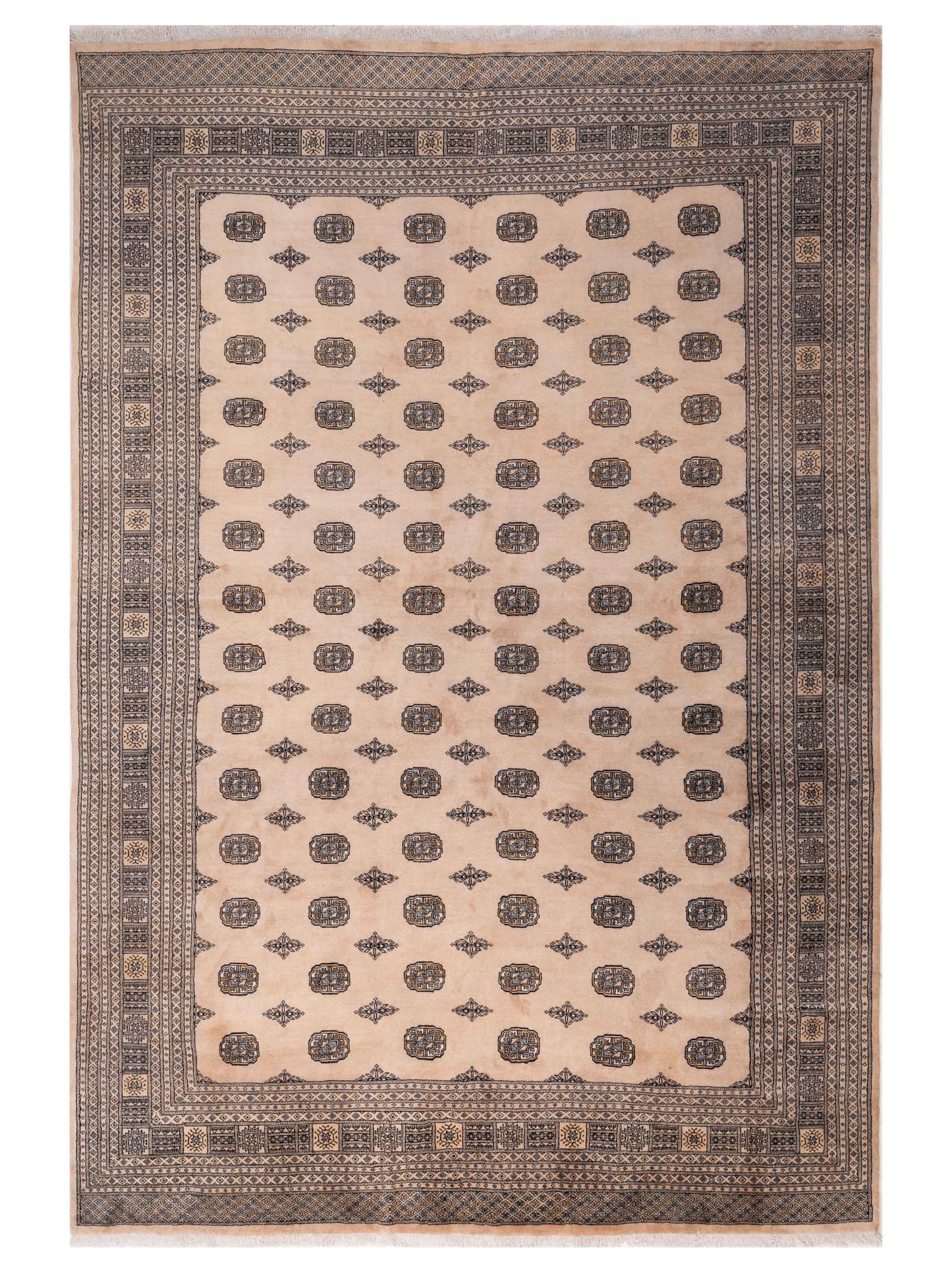 Nomad Bokhara 151607 Cream Traditional Hand Knotted Rug