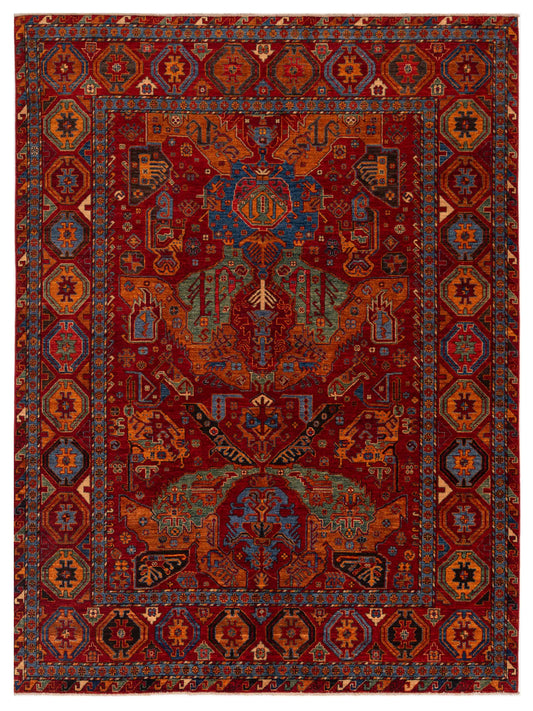 Nomad Kars 151859 Red Transitional Hand Knotted Rug