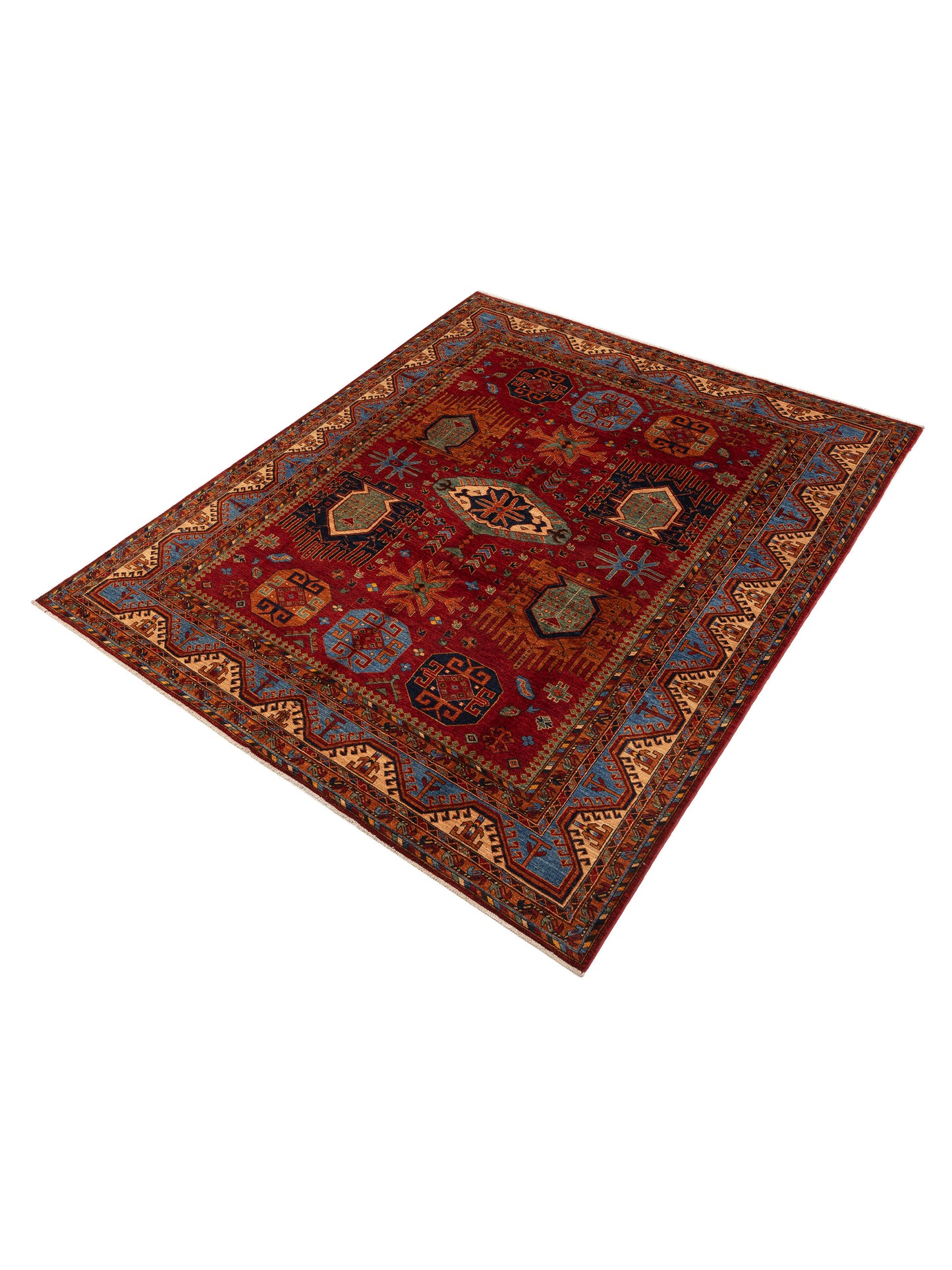 Nomad Kars 151860 Red Multi Transitional Hand Knotted Rug