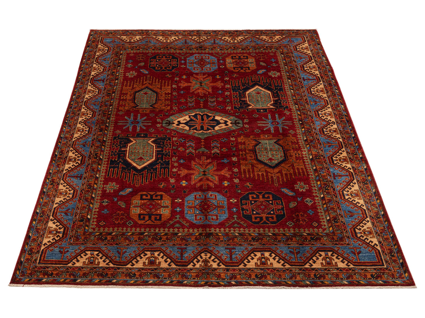 Nomad Kars 151860 Red Multi Transitional Hand Knotted Rug