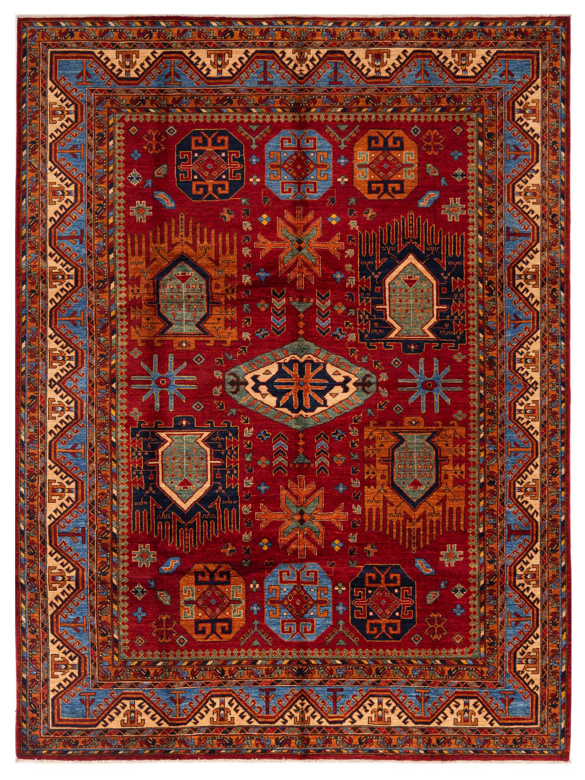 Nomad Kars 151860 Red Transitional Hand Knotted Rug