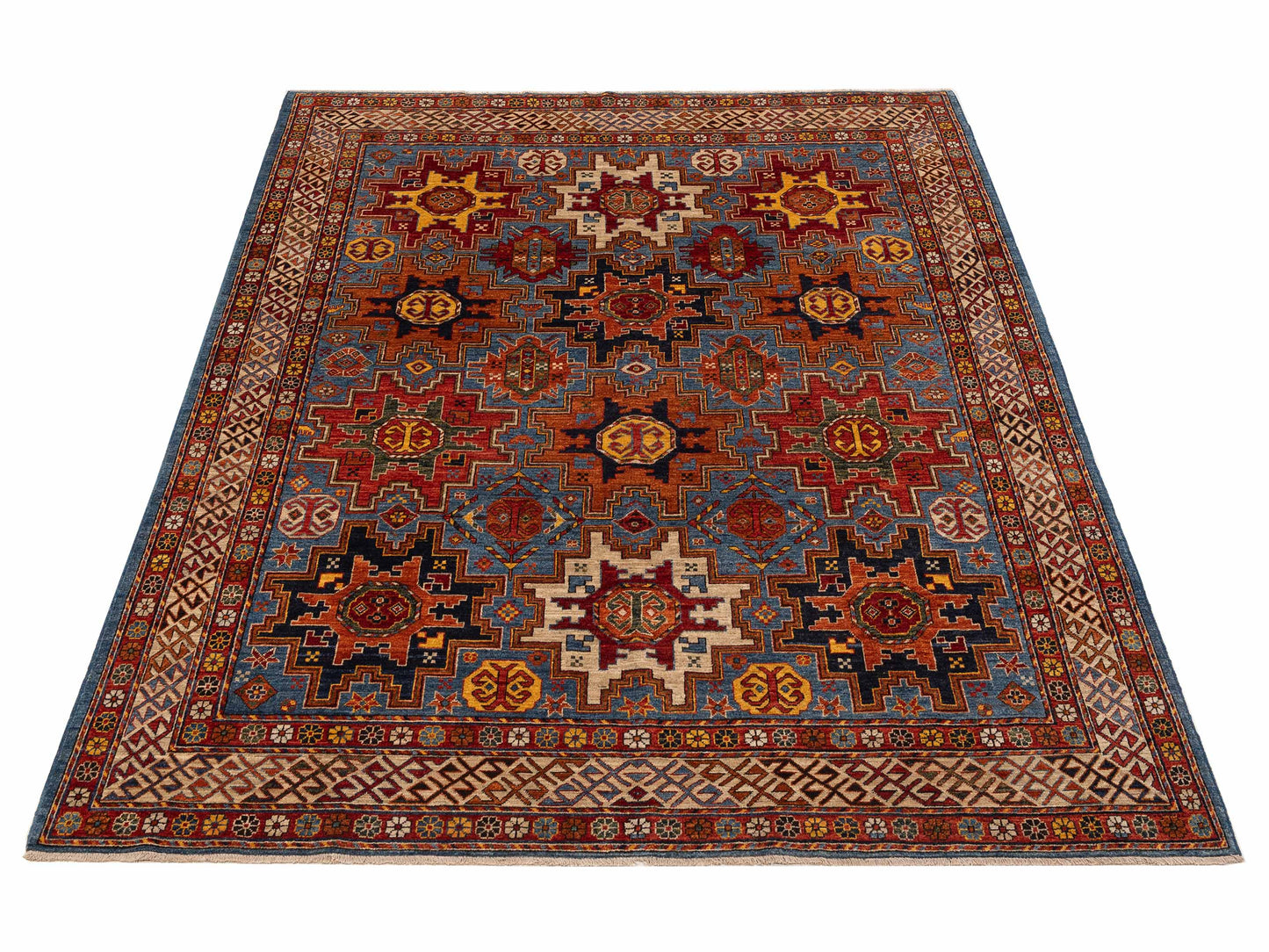 Nomad Kars 151865 Blue Ivory Transitional Hand Knotted Rug - 8x10