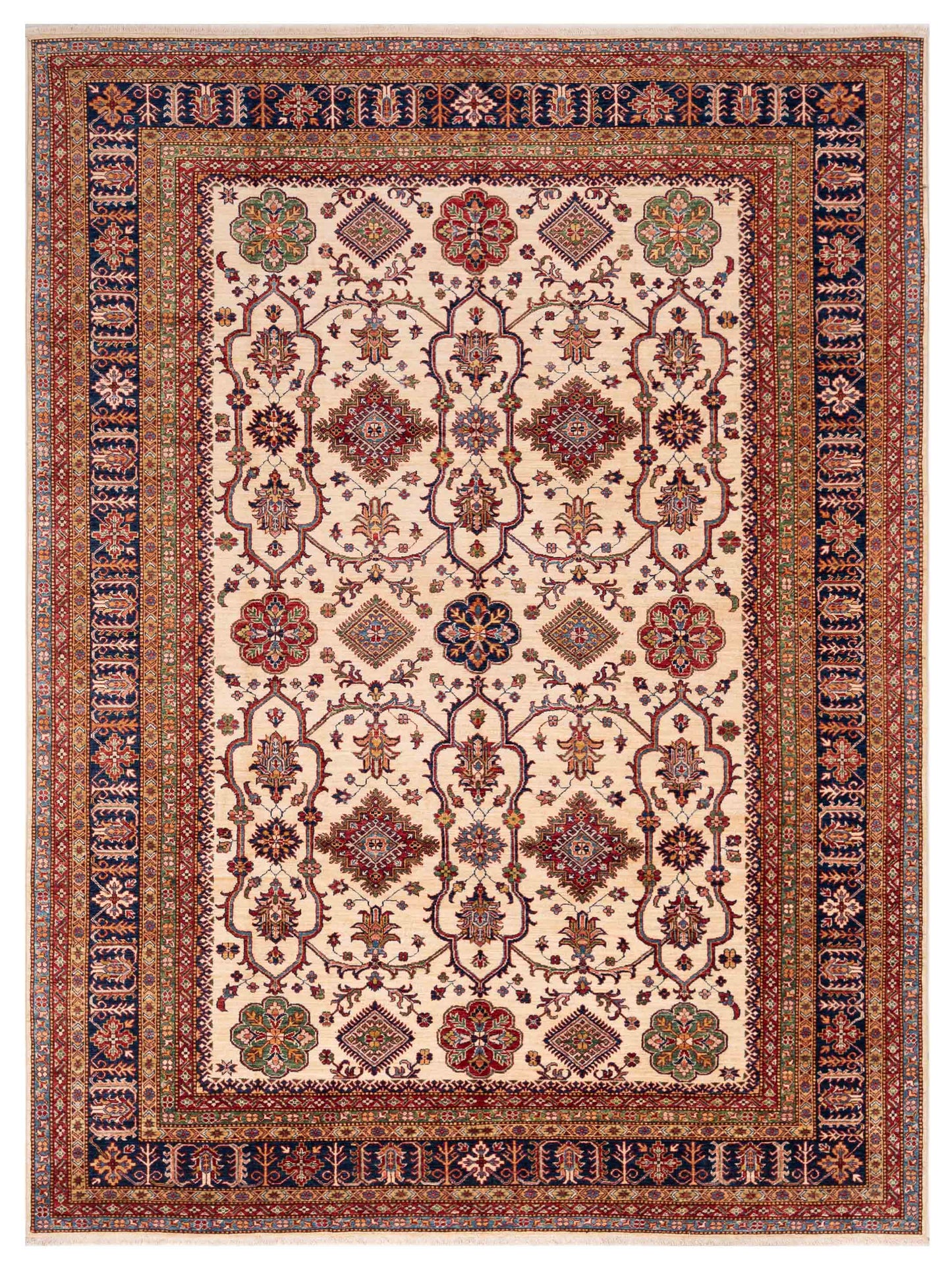 Nomad Kars 151888 Ivory Tribal Hand Knotted Rug