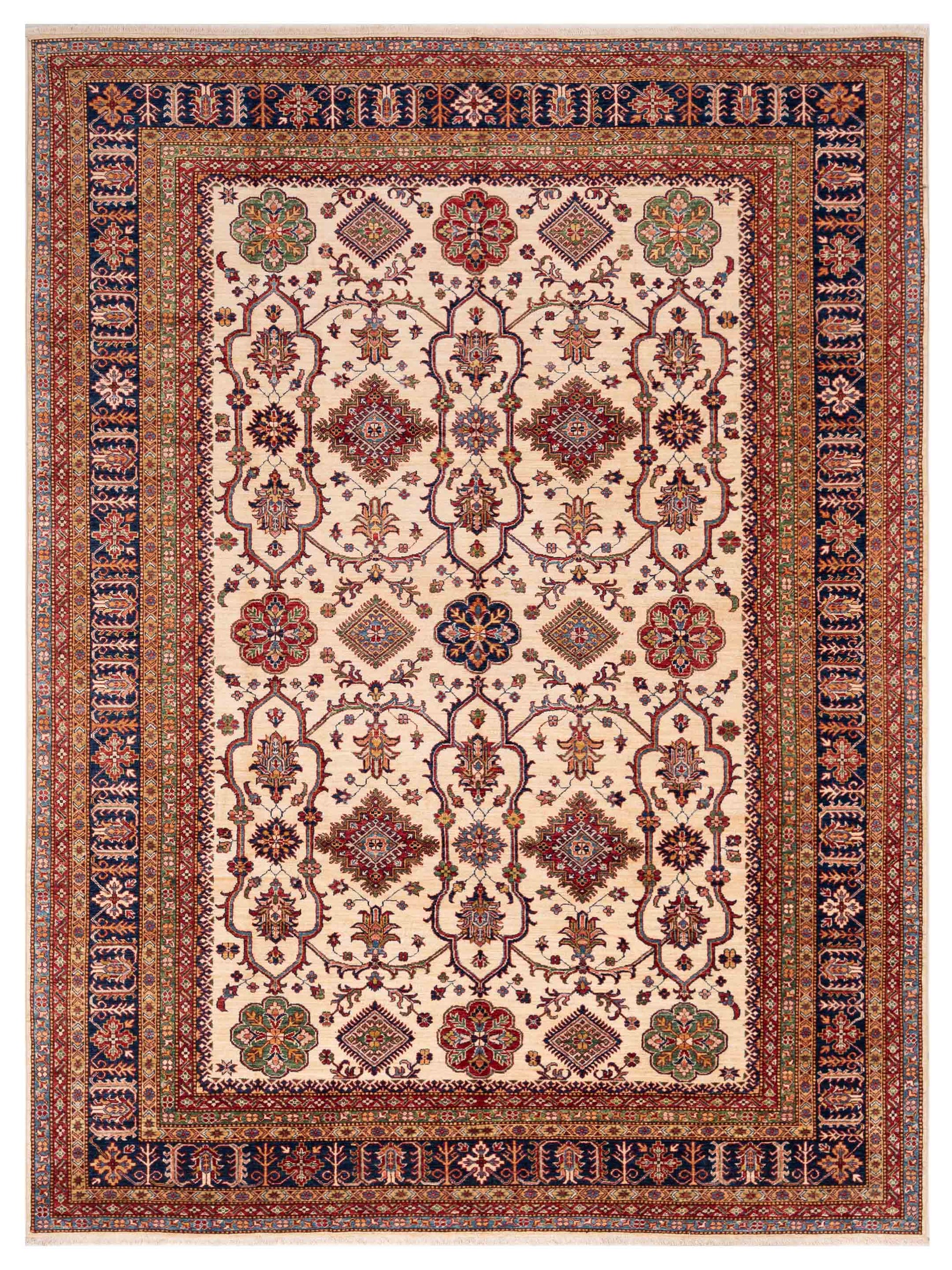 Nomad Kars 151888 Ivory Tribal Hand Knotted Rug