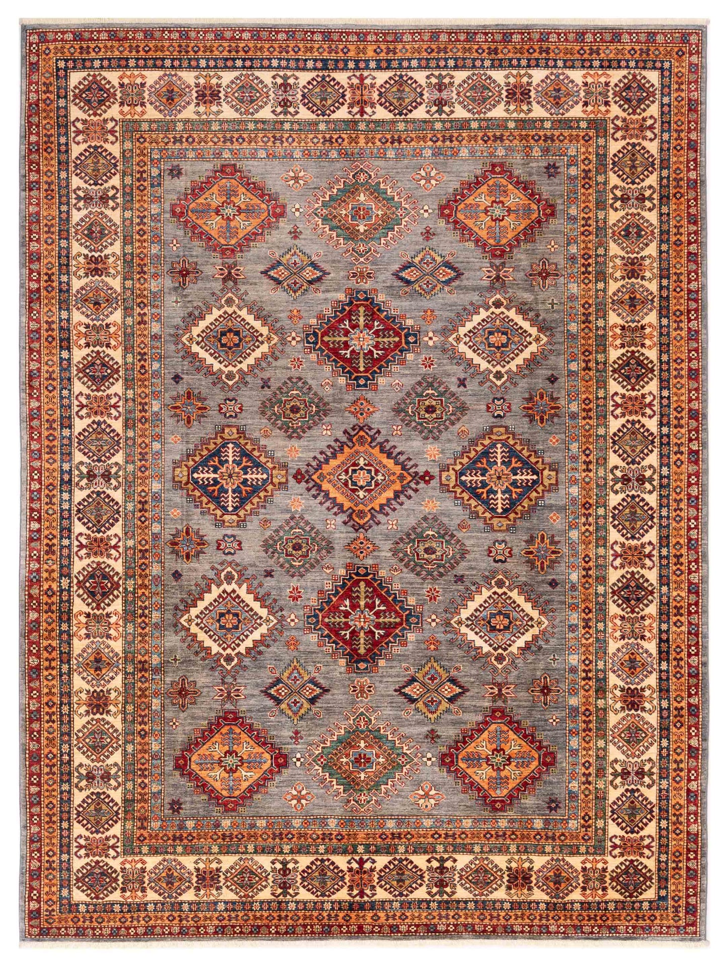 Nomad Kars 151893 Gray Tribal Hand Knotted Rug