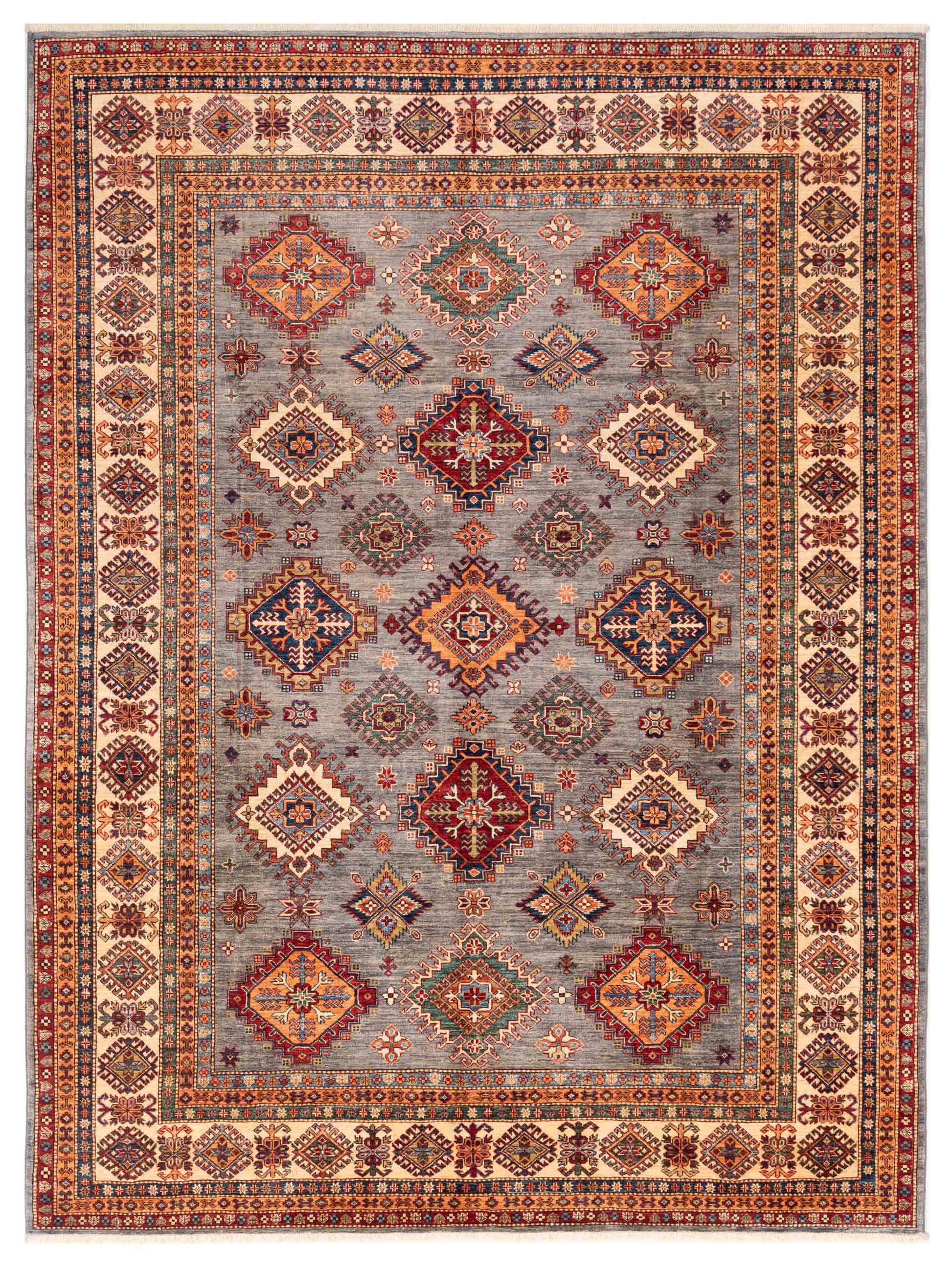 Nomad Kars 151893 Gray Tribal Hand Knotted Rug