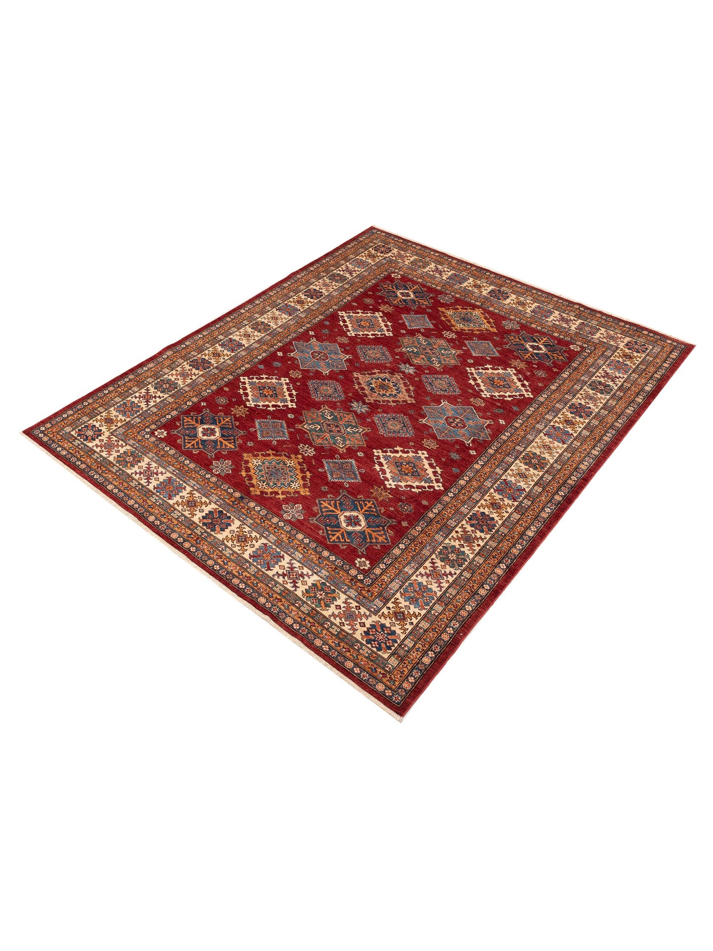 Nomad Kars 151920 Red Ivory Tribal Hand Knotted Rug