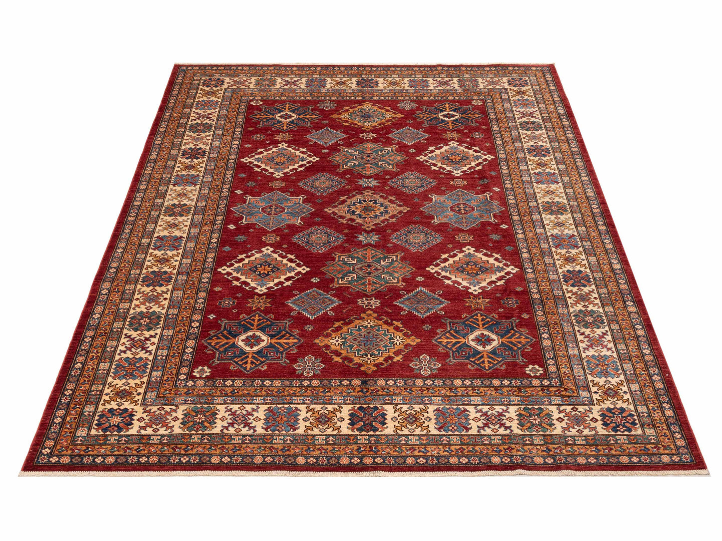 Nomad Kars 151920 Red Ivory Tribal Hand Knotted Rug