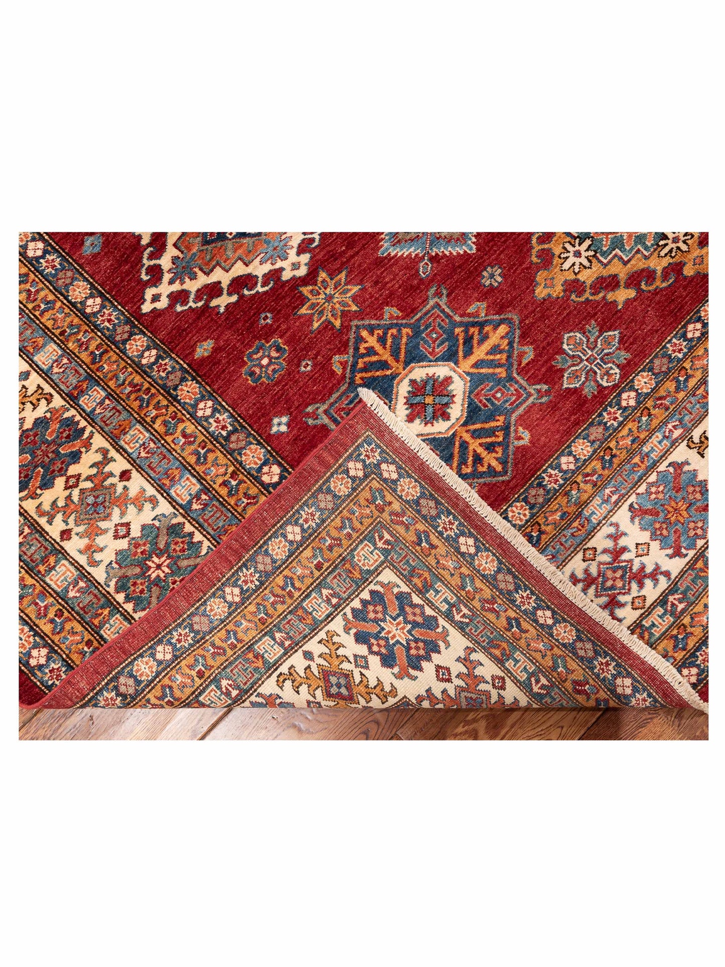 Nomad Kars 151920 Red Ivory Tribal Hand Knotted Rug