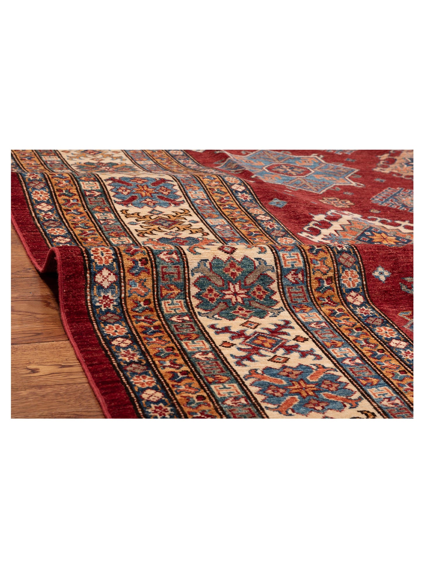 Nomad Kars 151920 Red Ivory Tribal Hand Knotted Rug