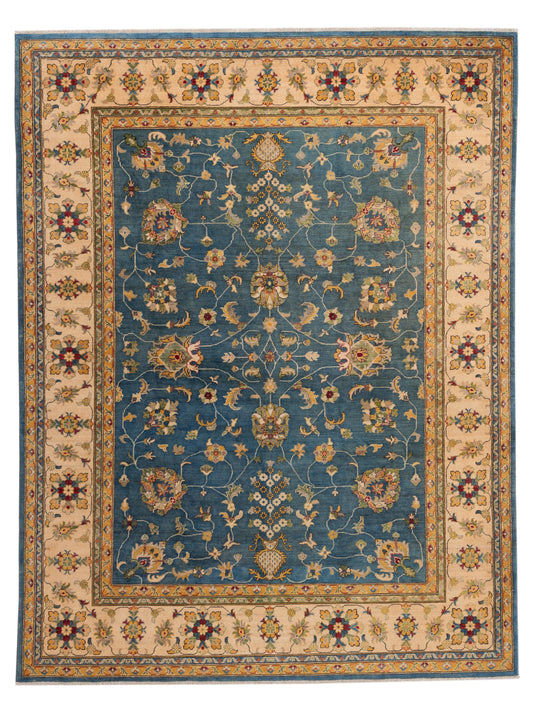 Nomad Kazak 151925 Blue Tribal Hand Knotted Rug