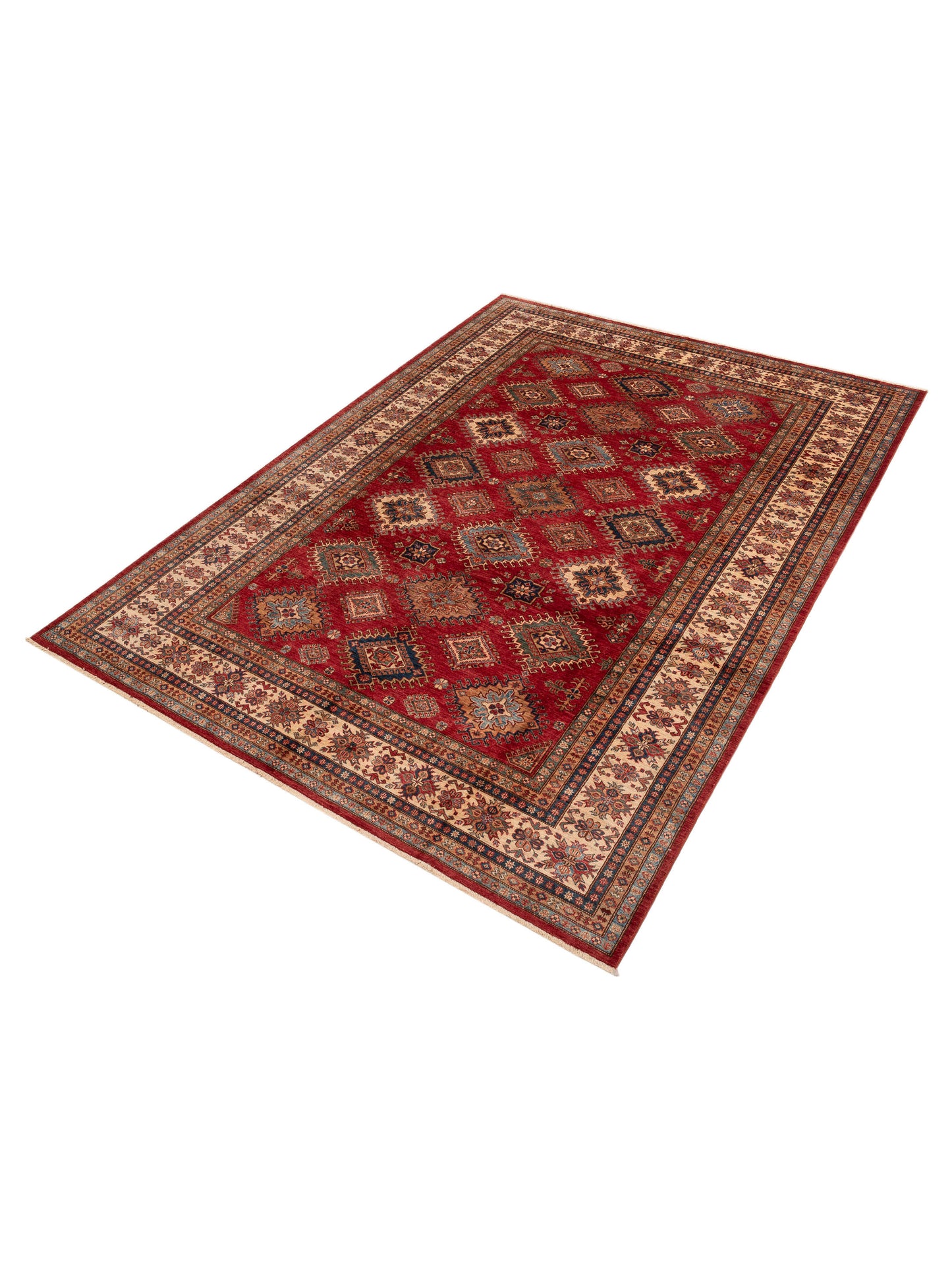 Nomad Kars 152001 Red Ivory Tribal Hand Knotted Rug