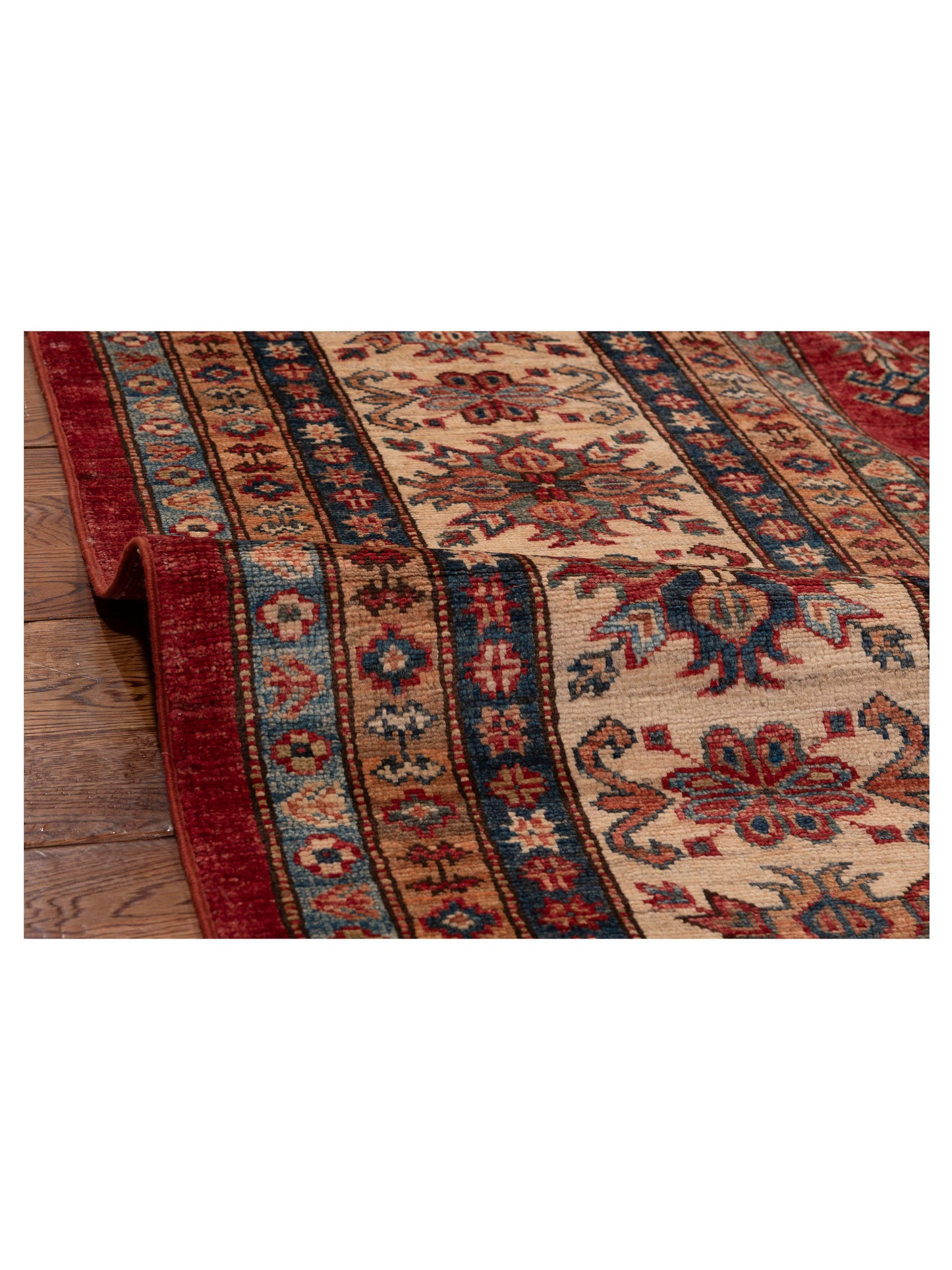 Nomad Kars 152001 Red Ivory Tribal Hand Knotted Rug