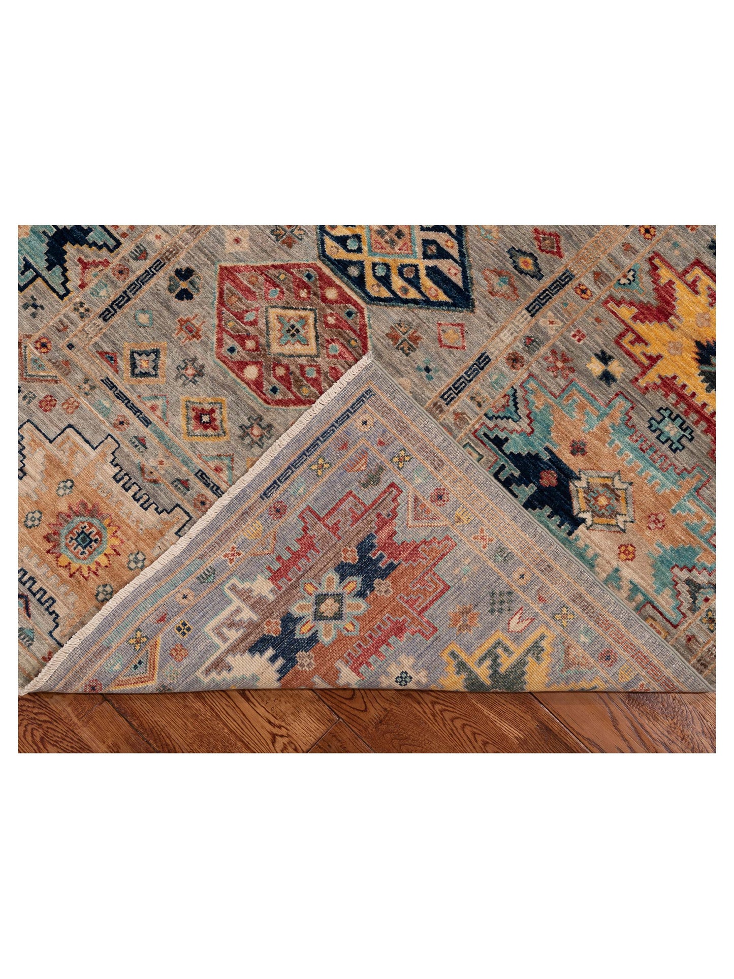 Nomad Super Kars 152180 Gray Gray Tribal Hand Knotted Rug - 5x7