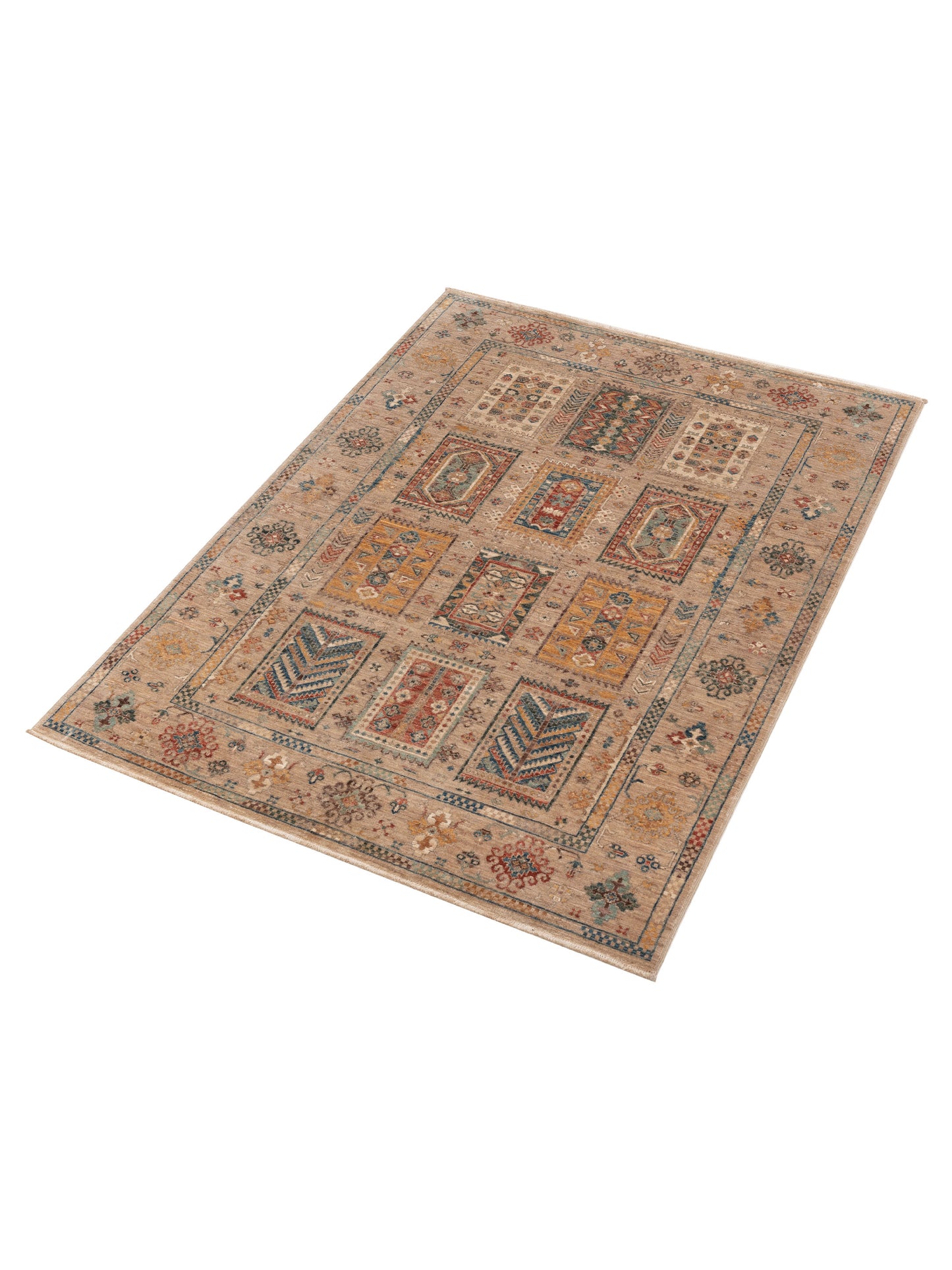 Nomad Super Kars 152182 Brown Brown Tribal Hand Knotted Rug