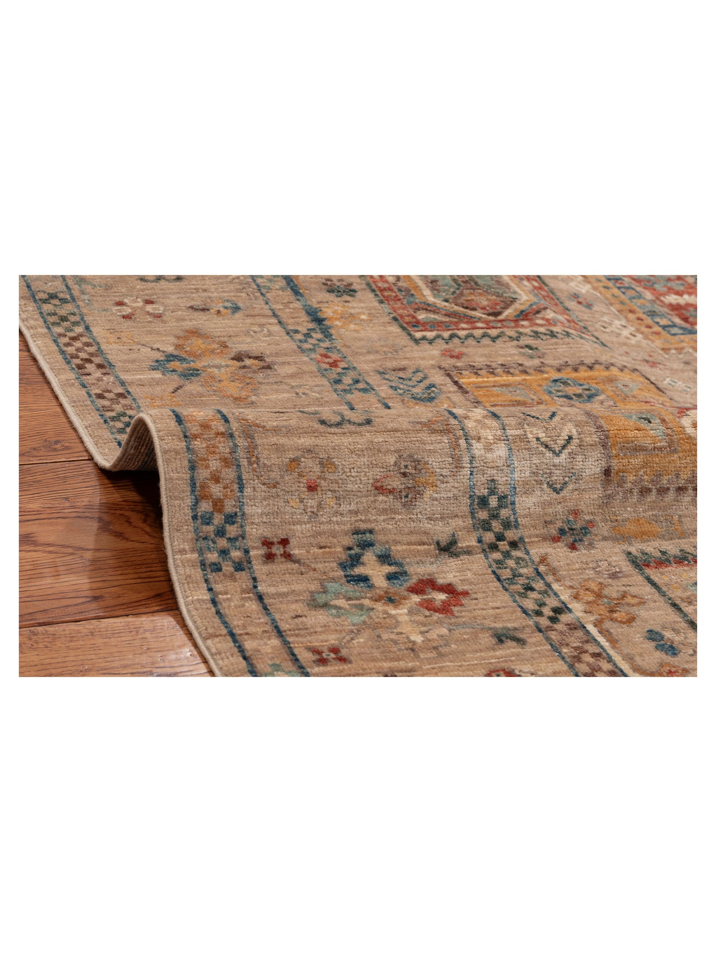 Nomad Super Kars 152182 Brown Brown Tribal Hand Knotted Rug