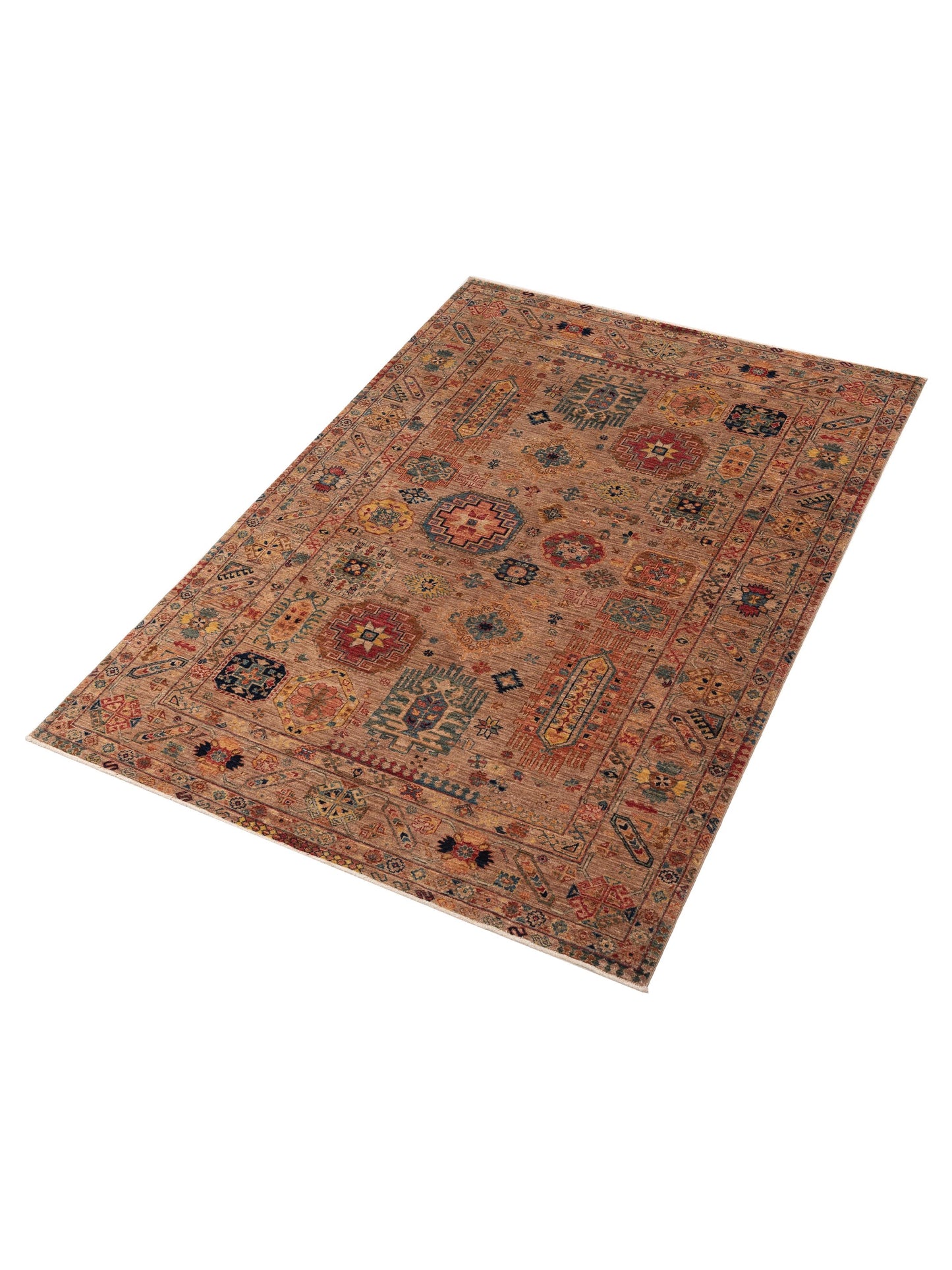 Nomad Super Kars 152250 Brown Brown Tribal Hand Knotted Rug